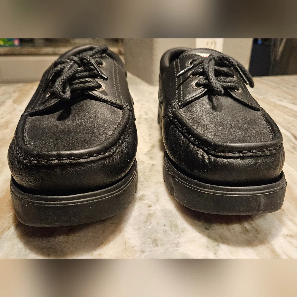 Kickers Black Smooth Leather Mens Shoes 45 EUR/11.5 US
